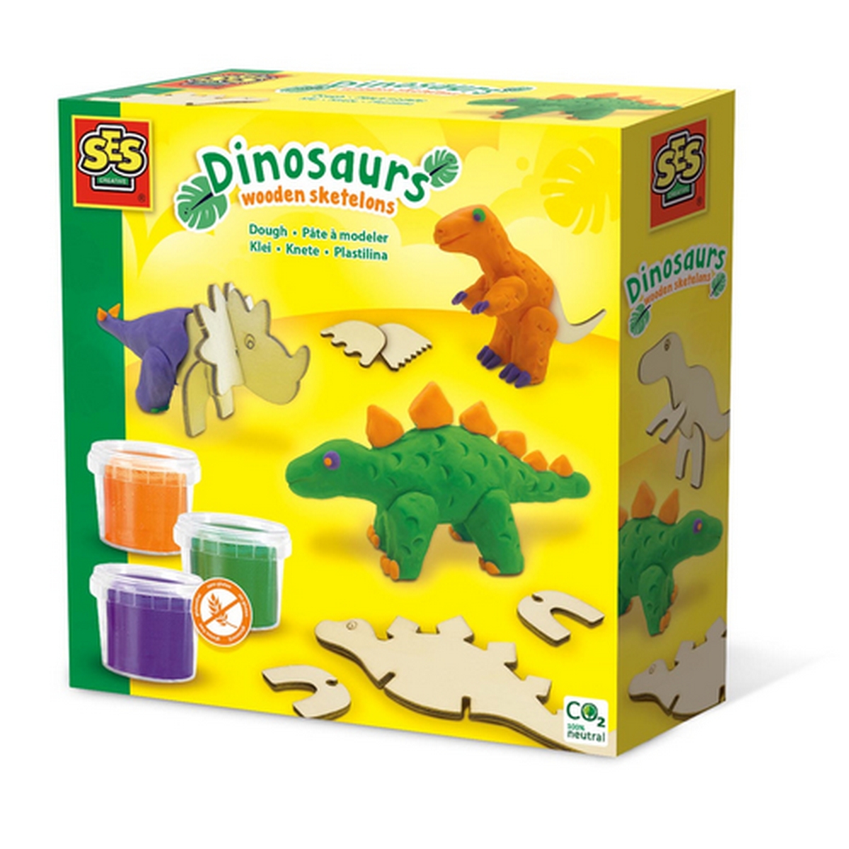 Pasta Modellabile - Scheletri di dinosauri in legno