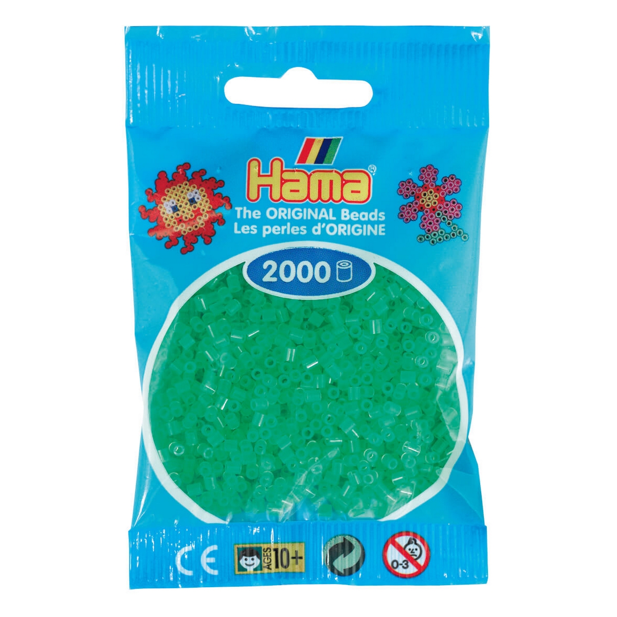 501-37.AMA Perline da stirare MINI - Verde Neon