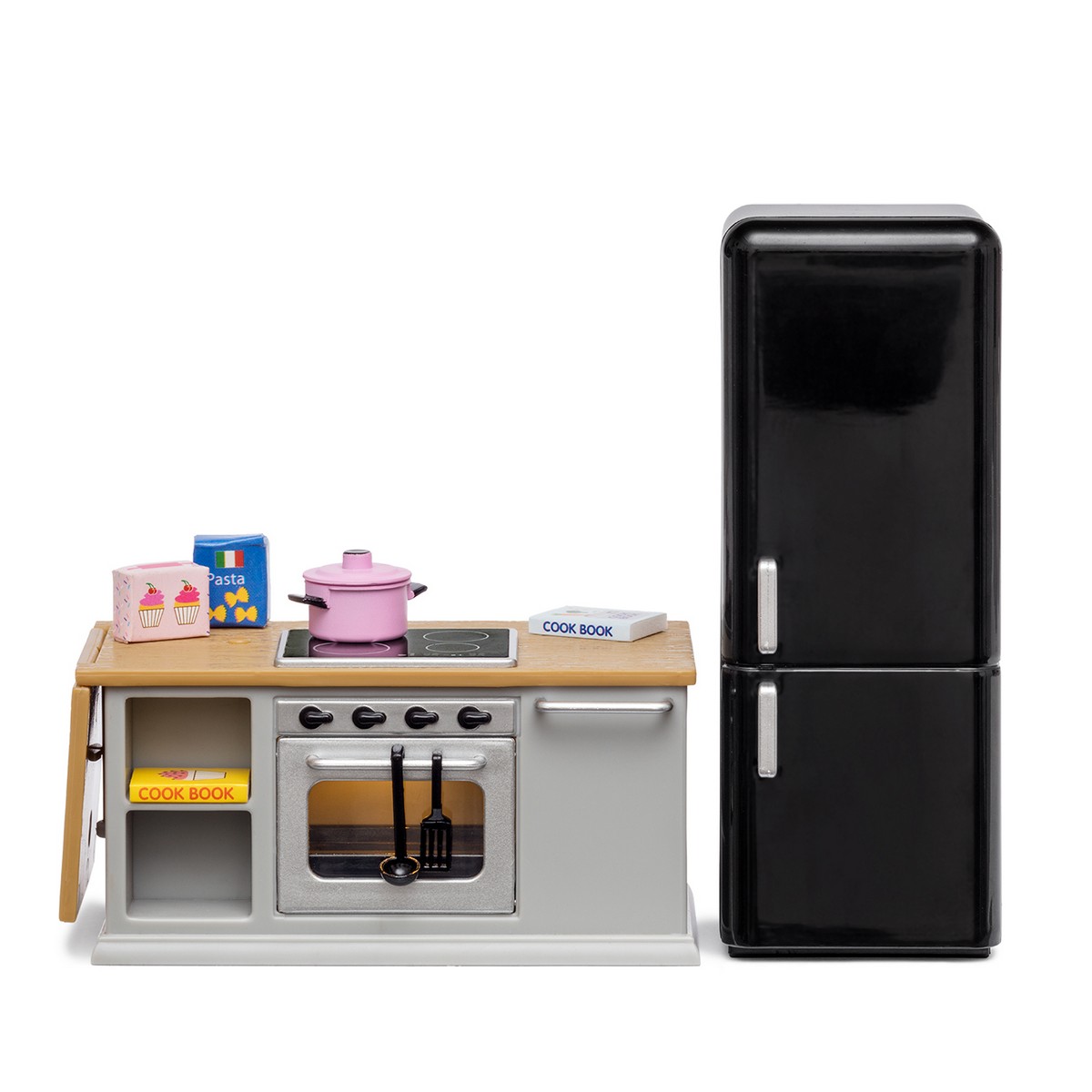 Lundby - Set Cucina Frigorifero Nero