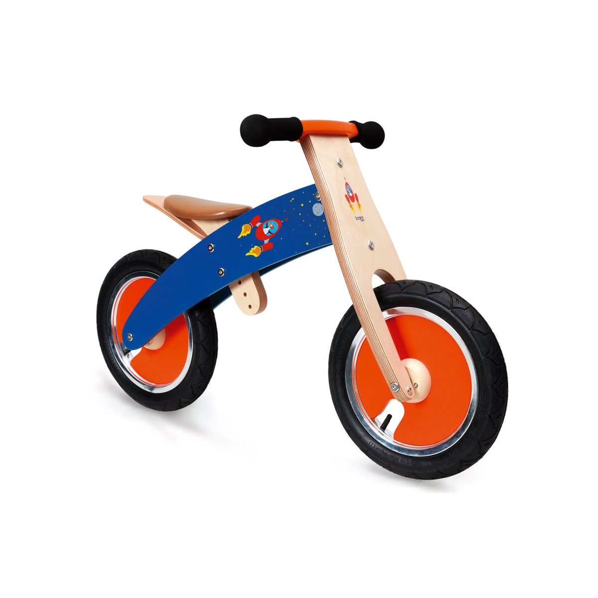 Bicicletta in legno senza pedali