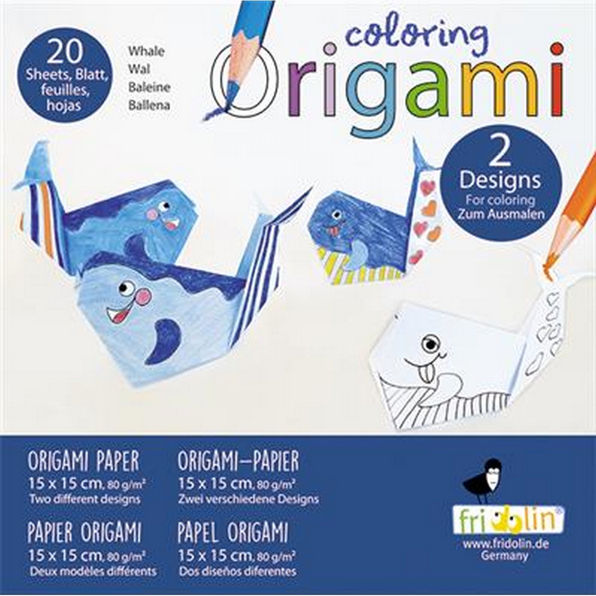 Coloring Origami - Balena