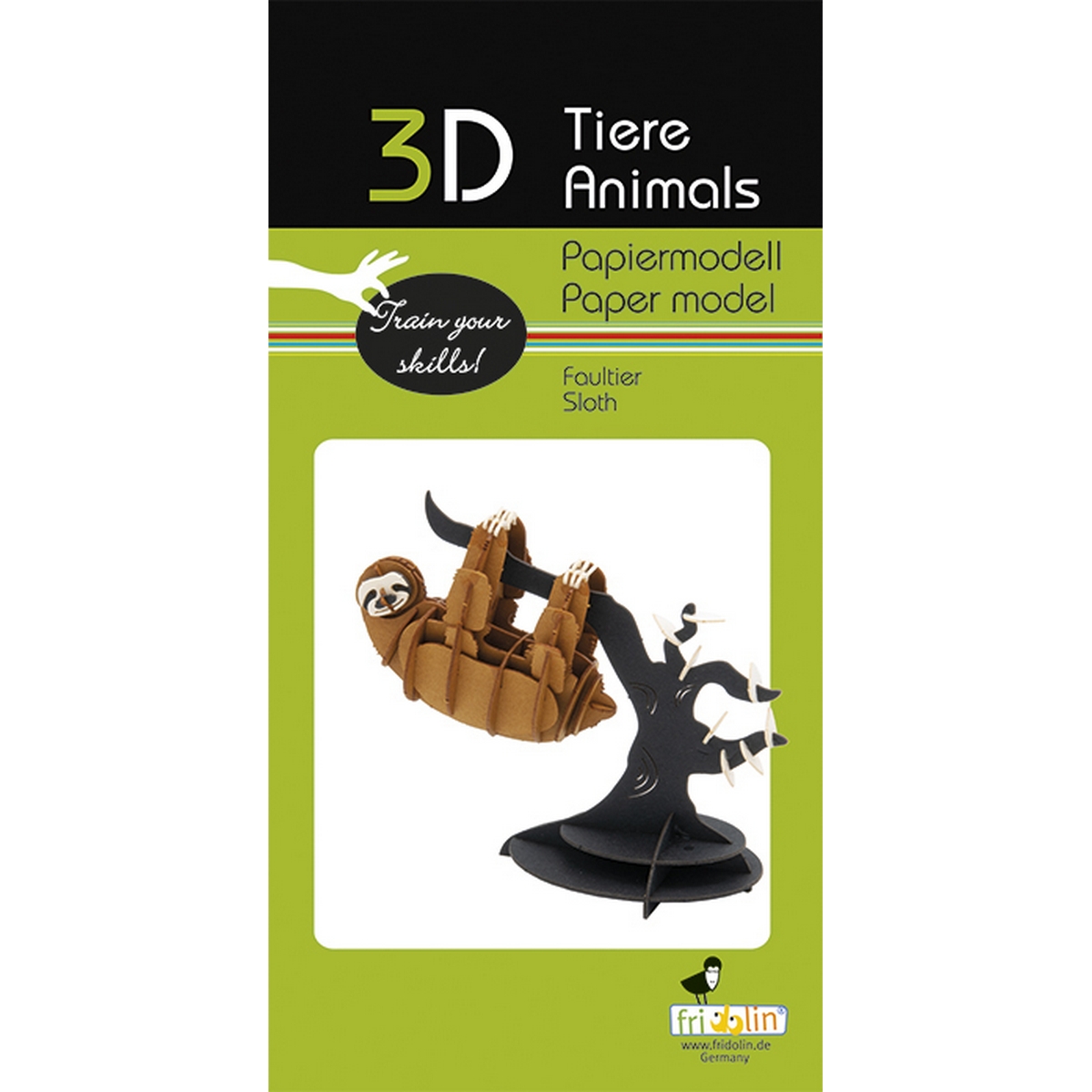 Bradipo - Modello di carta 3D