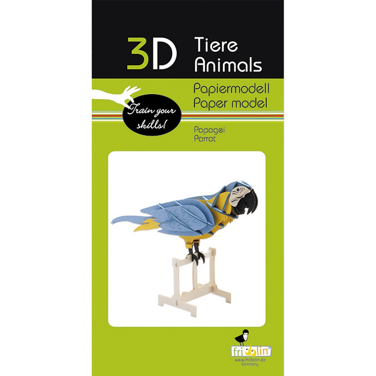 Pappagallo - Modello di carta 3D