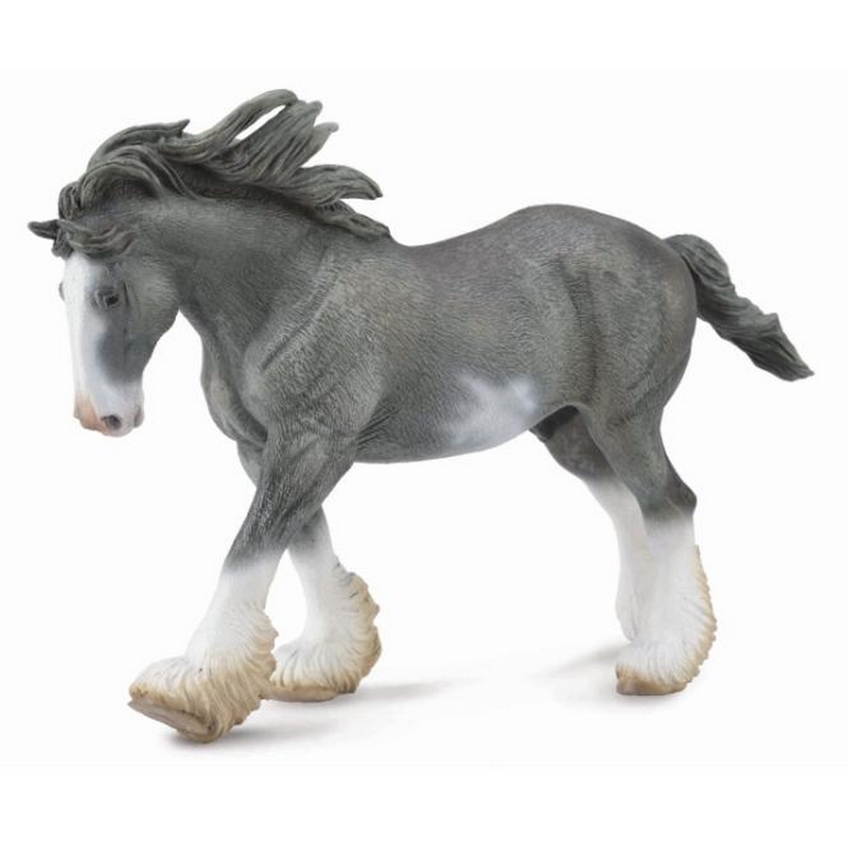 Clydesdale Stallion - black sabino roan