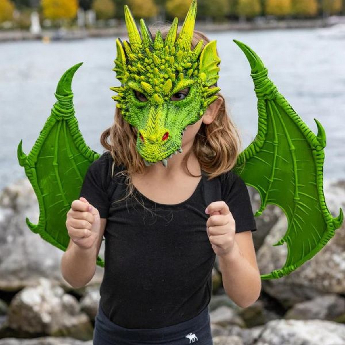 12200.GPT Maschera in Gomma - Drago Verde
