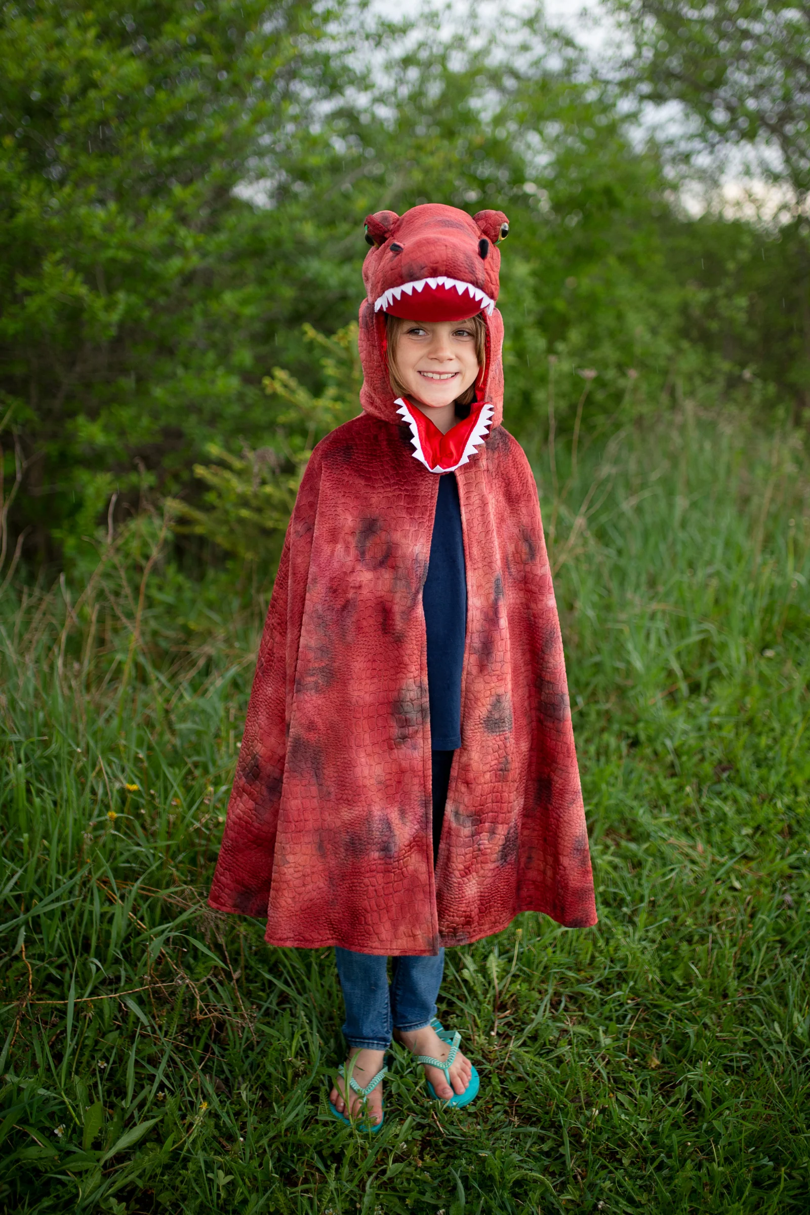 Mantello T-Rex Rosso con Artigli
