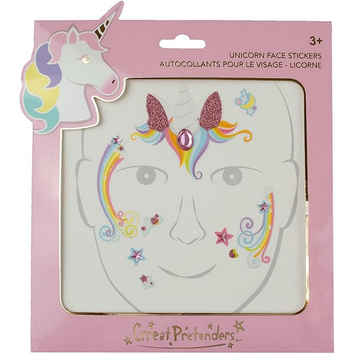 Adesivi Trucco Viso - Fata Unicorno