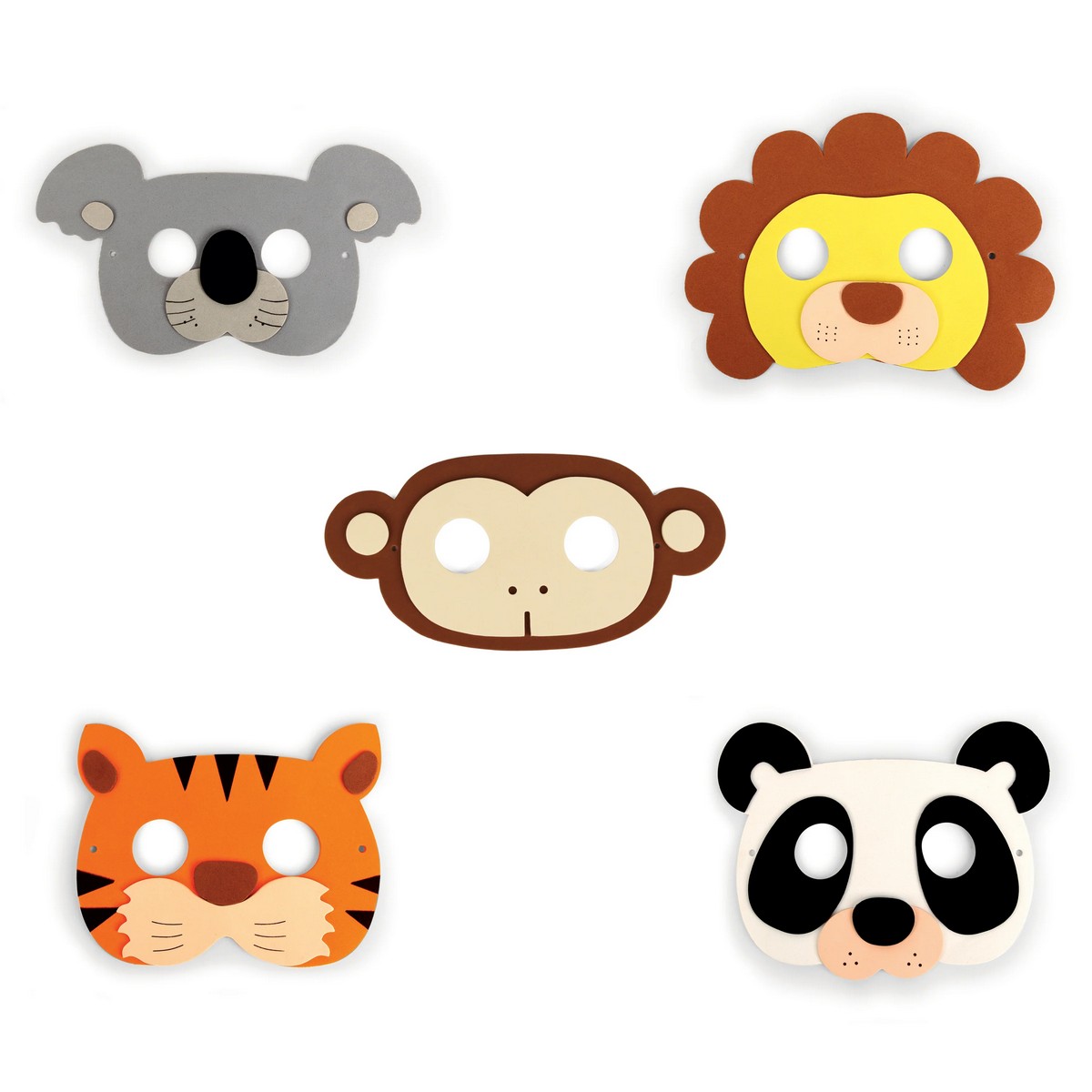 Maschere Giungla - Set da 5