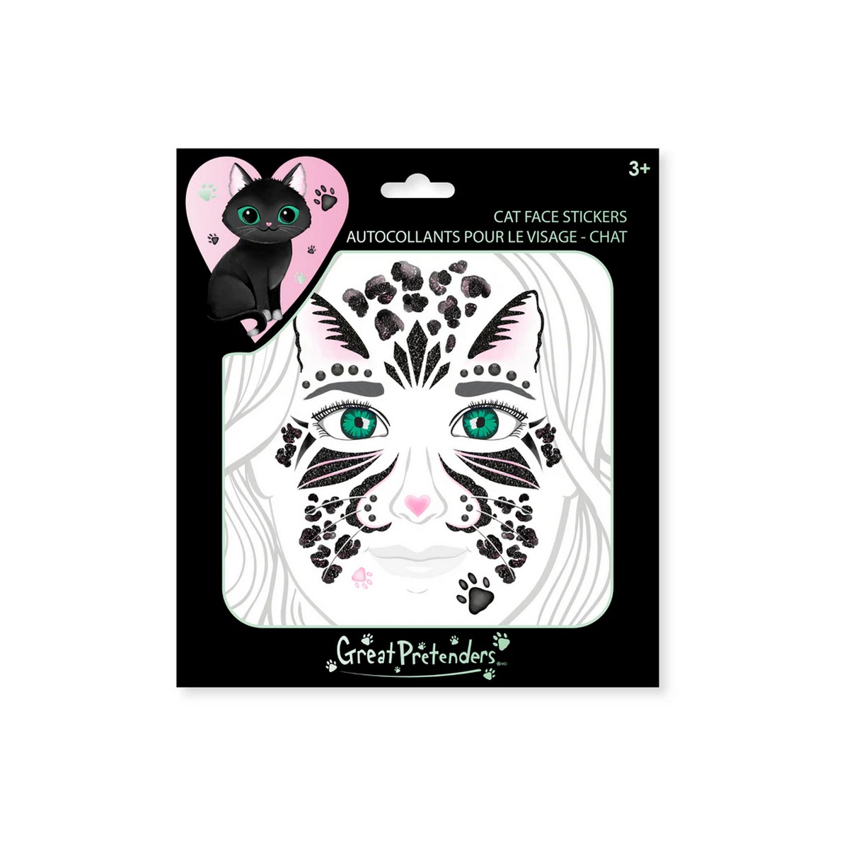 Adesivi Trucco Viso - Gatto Nero