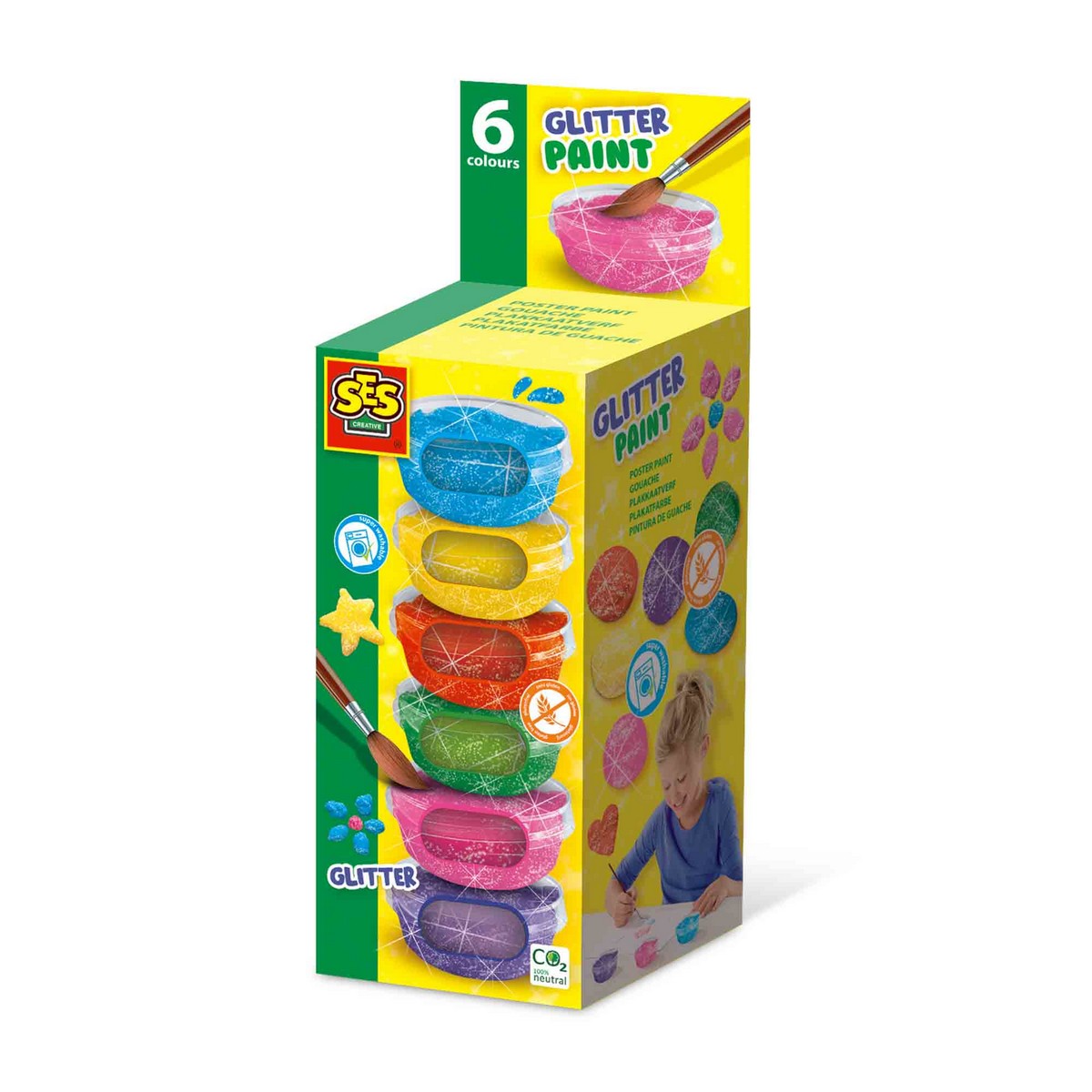 Tempera 6 Colori Glitter