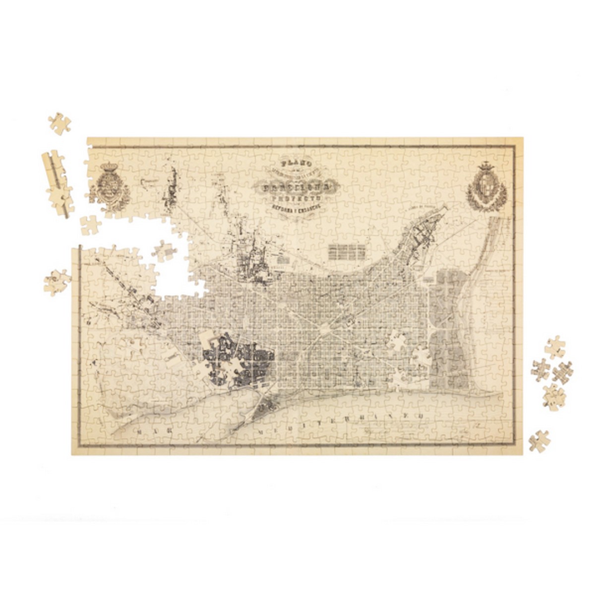 Puzzle Mappa Barcellona Antica