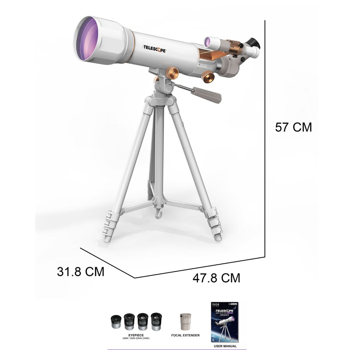 Telescopio Astronomico con Accessori Completi