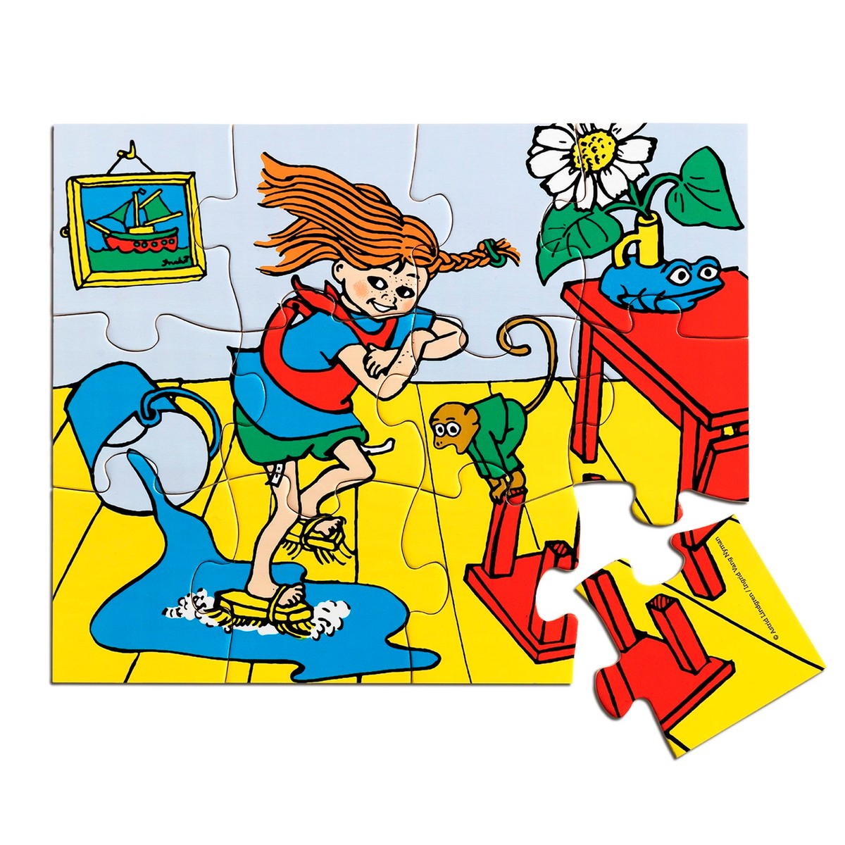 Puzzle in Legno - Pippi Calzelunghe 12 pz
