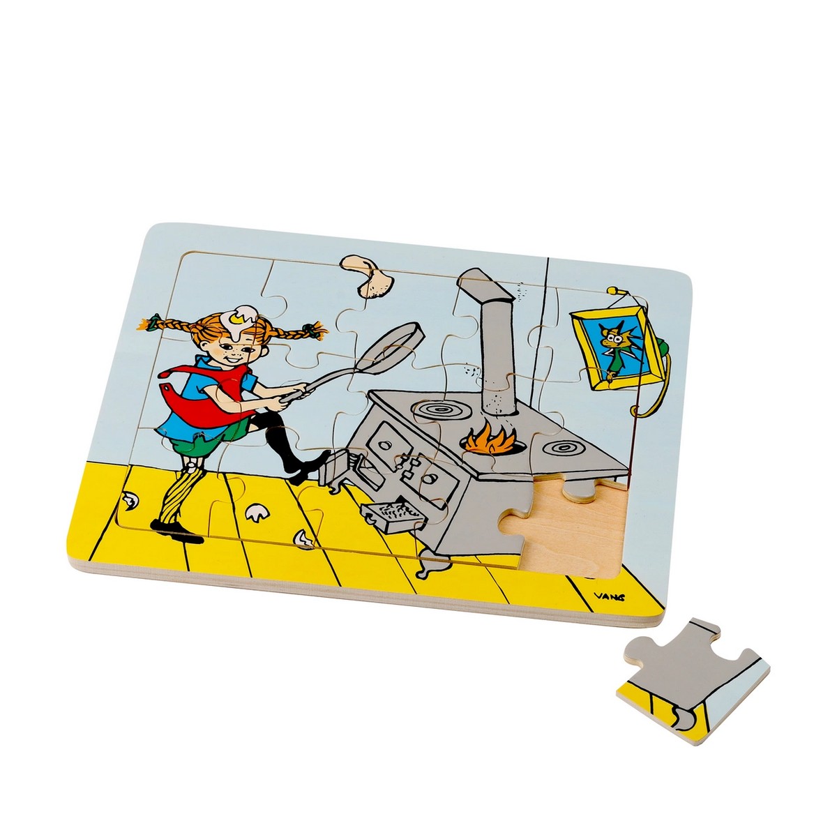 Puzzle in Legno - Pippi Calzelunghe 15 pz