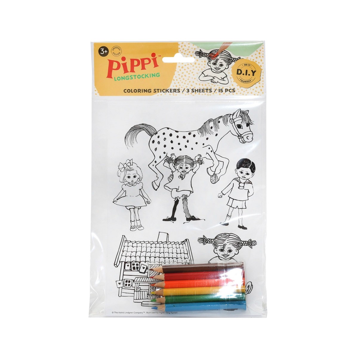 Adesivi da Colorare - Pippi Calzelunghe