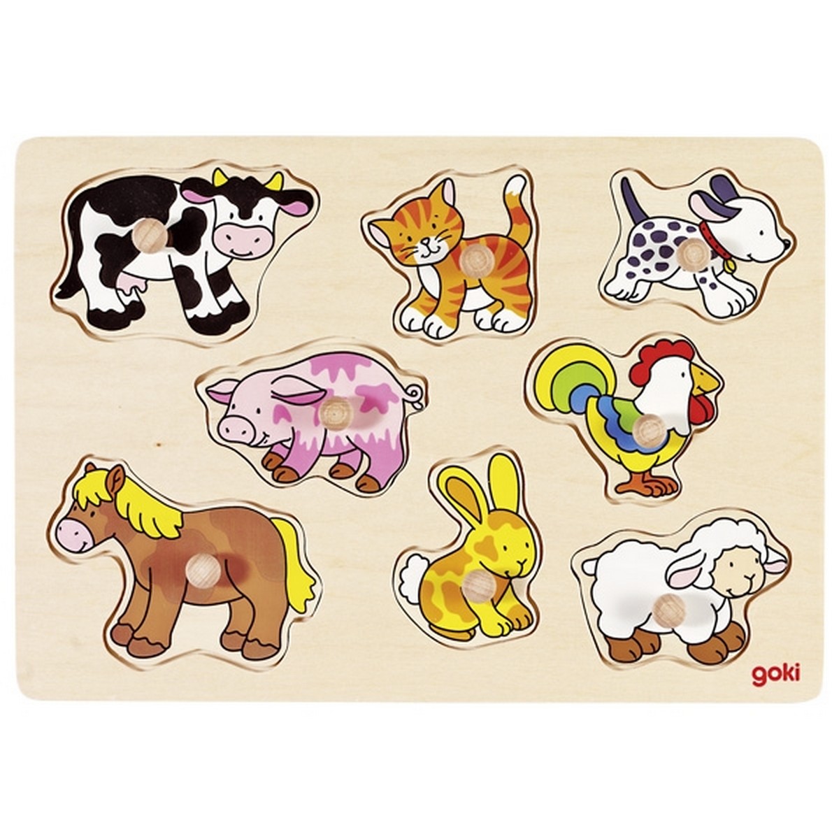 Puzzle con Pomelli - Animali Fattoria