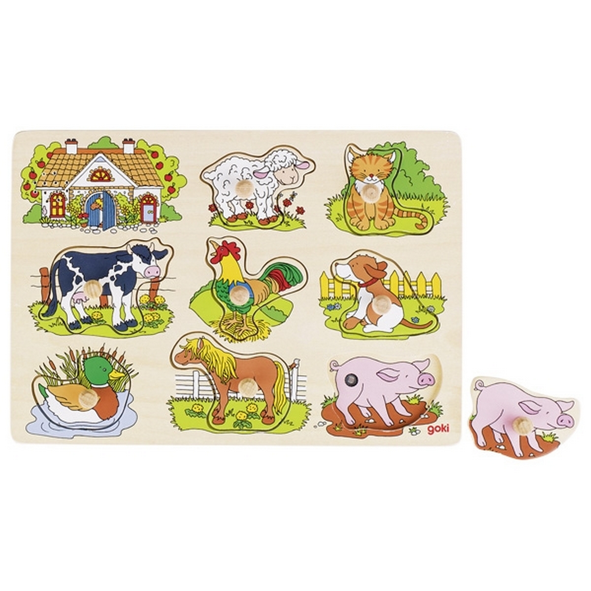 Puzzle sonoro, animali della fattoria