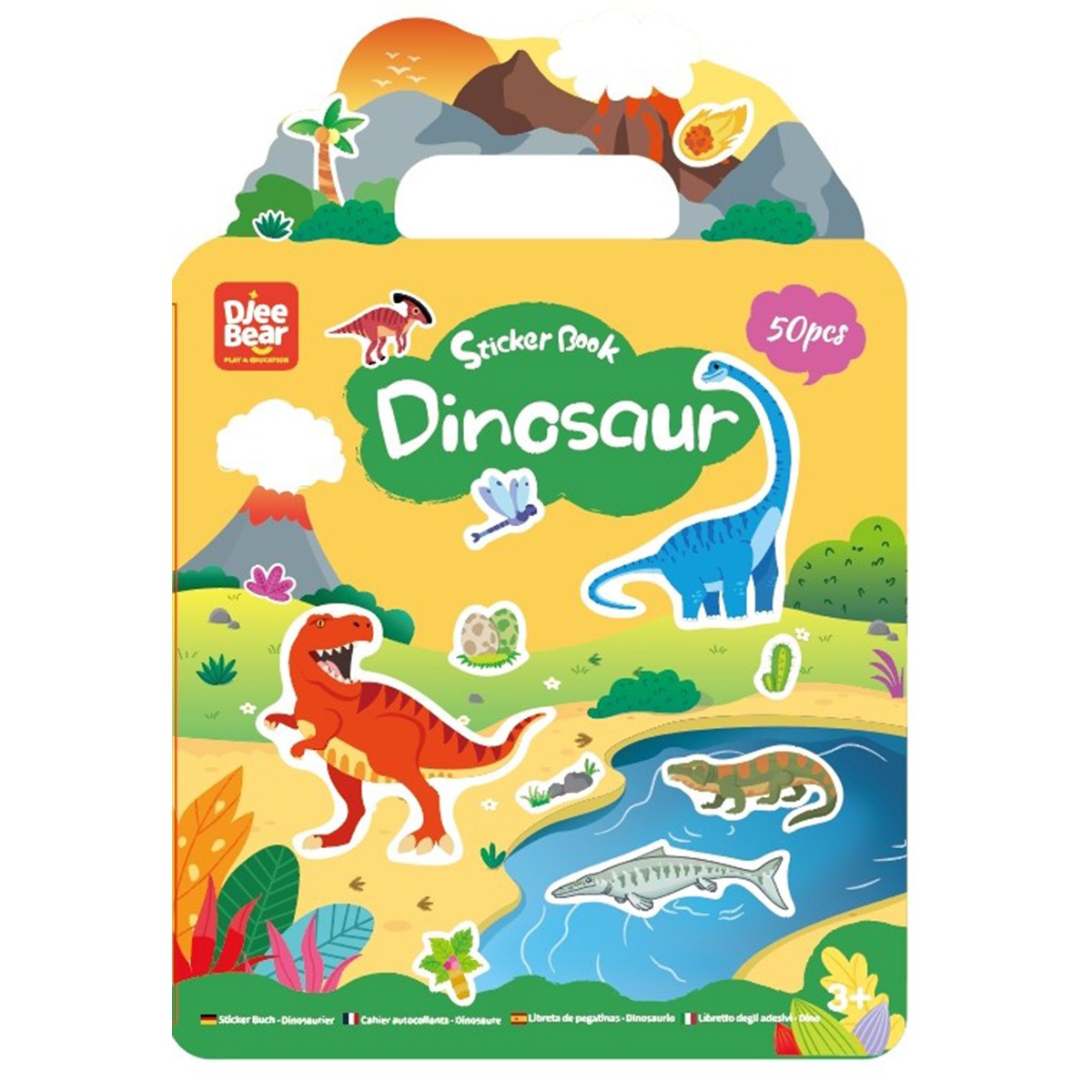 Libro Stickers Adesivi Jelly - Dinosauri