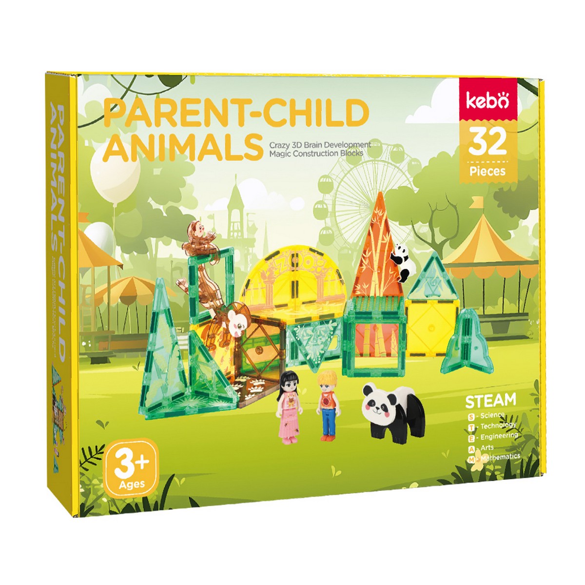 Gioco Magnetico - Panda e Scimmia (32 pz)