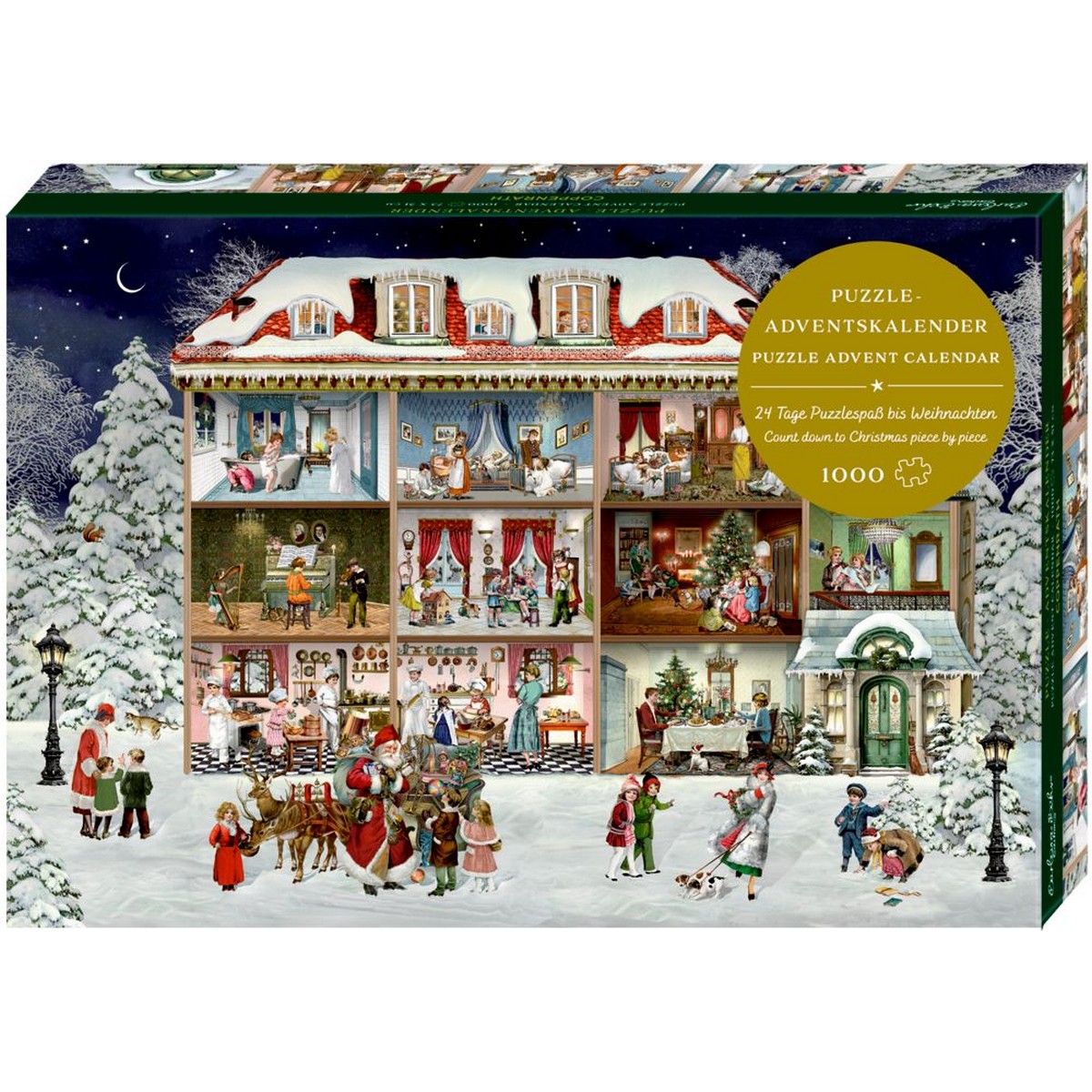 Calendario Puzzle dell'Avvento - Casa Natalizia