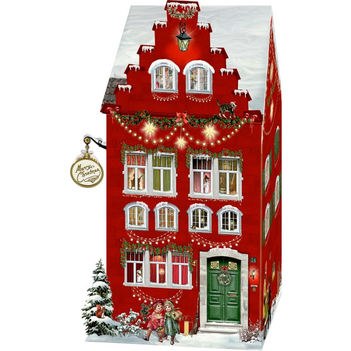 Calendario dell'Avvento - Casa con Led