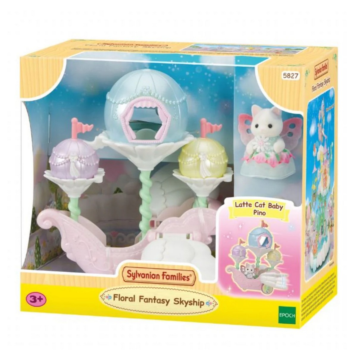 Nave Volante Floreale con Bebè Gatto