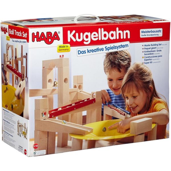 Beluga 30170 - Pista Per Biglie In Legno Di Faggio - 56 Cm Di Altezza - Con 4 Palline, Auto, Clown E Saturno - Gioco Educativo - 3