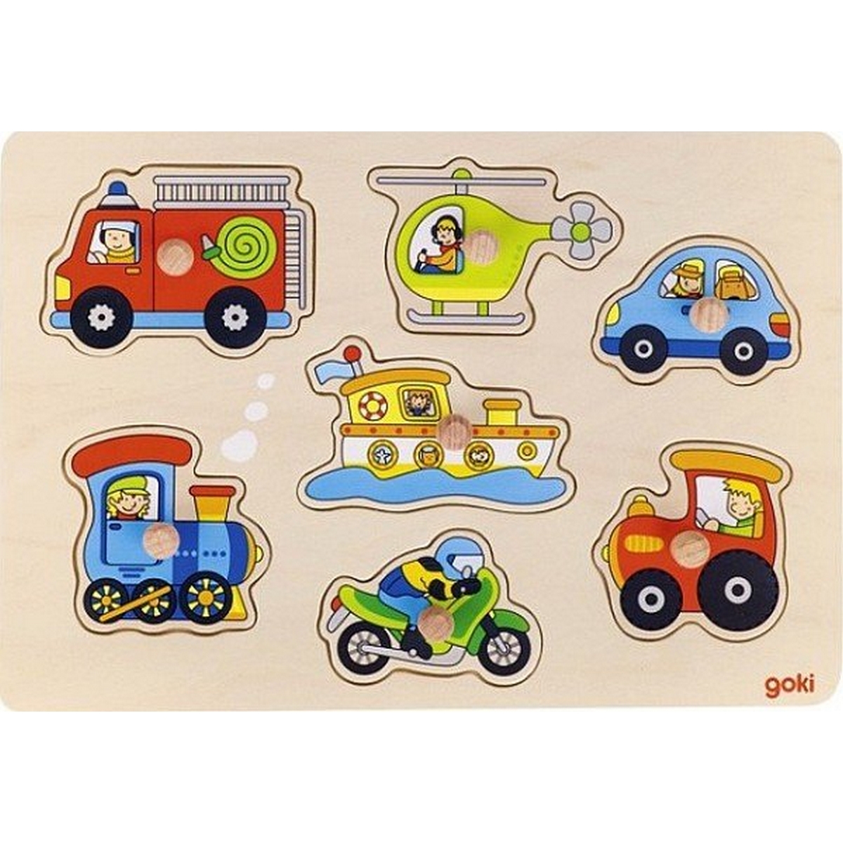 Puzzle con pomelli, Veicoli