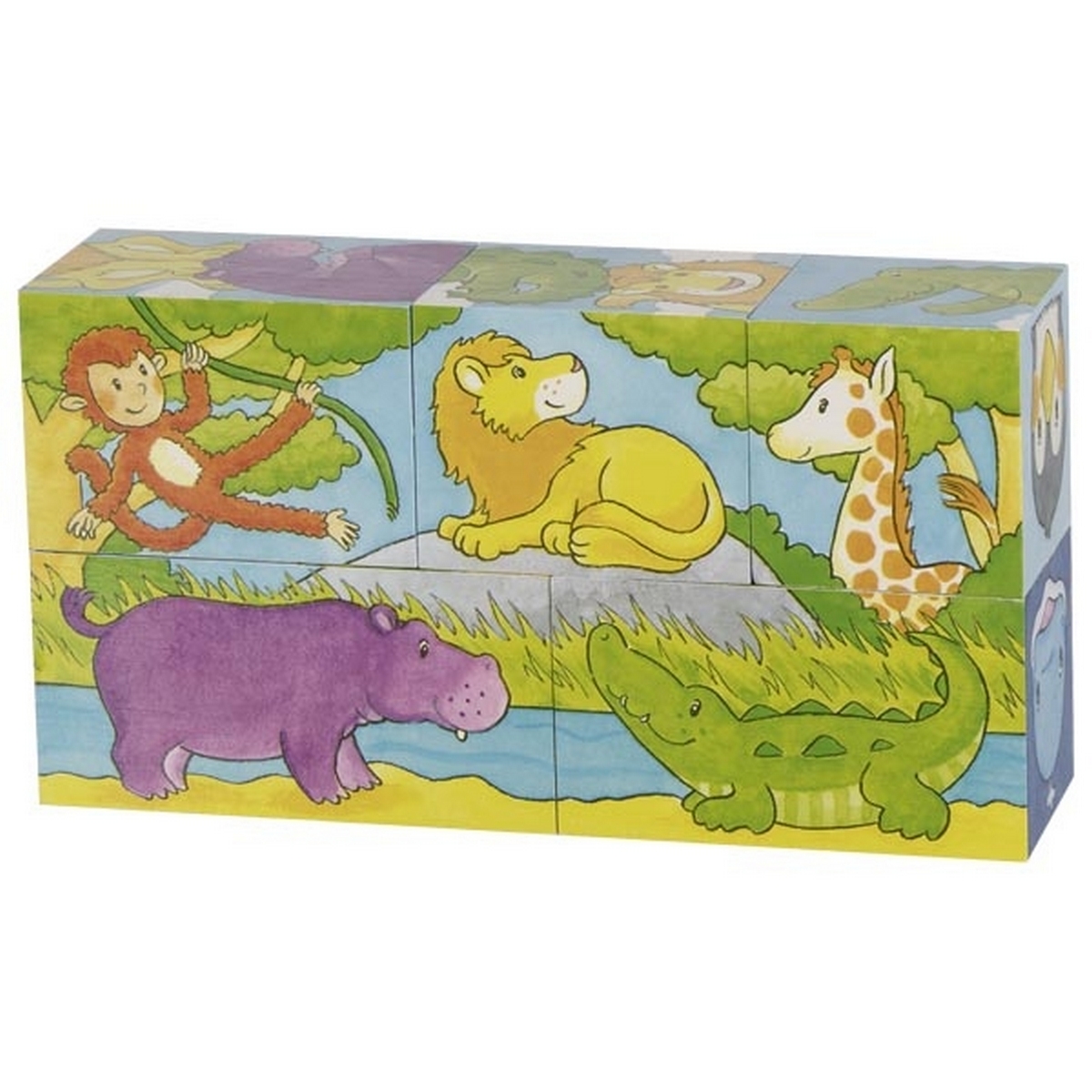 Puzzle cubi, gli animali