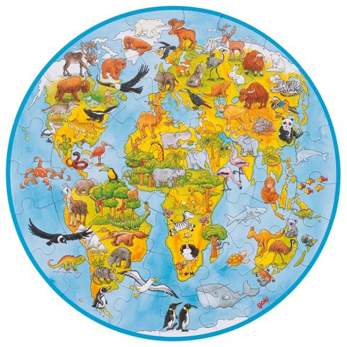 Puzzle  animali del mondo