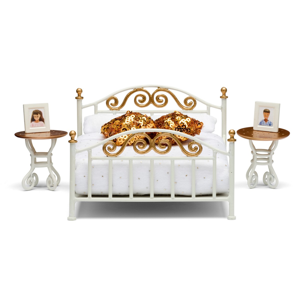 Lundby - Set Letto Matrimoniale Ottone