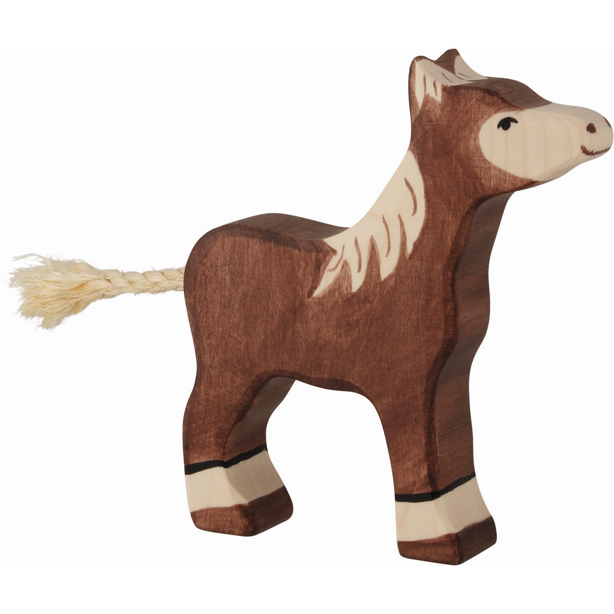 Puledro marrone scuro in piedi