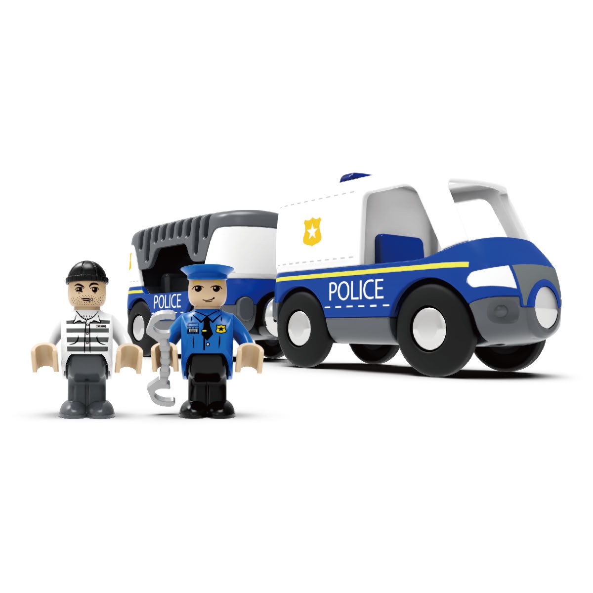 90162.MYK Trenino in Legno - Polizia con Luci e Suoni
