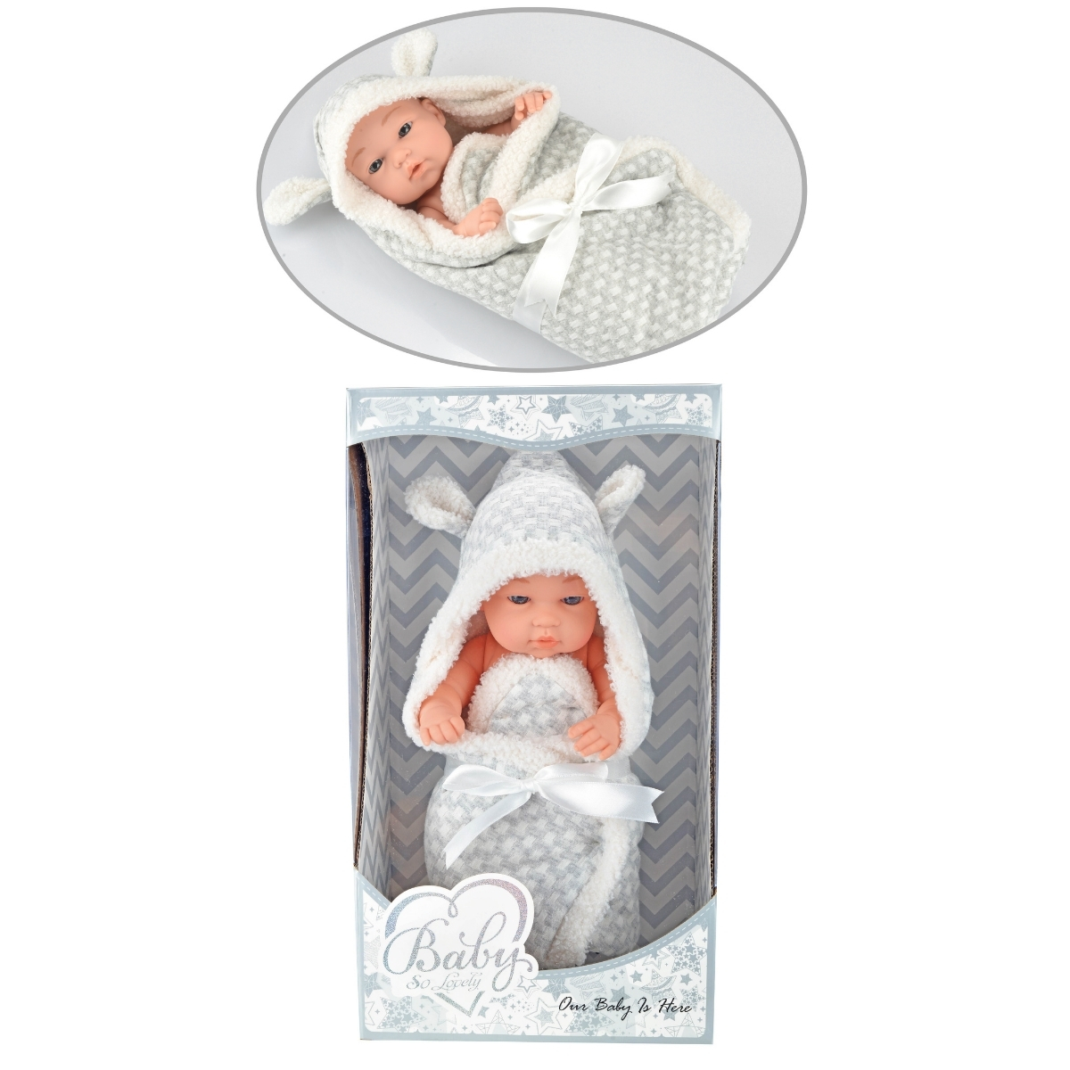 Bebe' 30cm Azzurro - Corpo Rigido