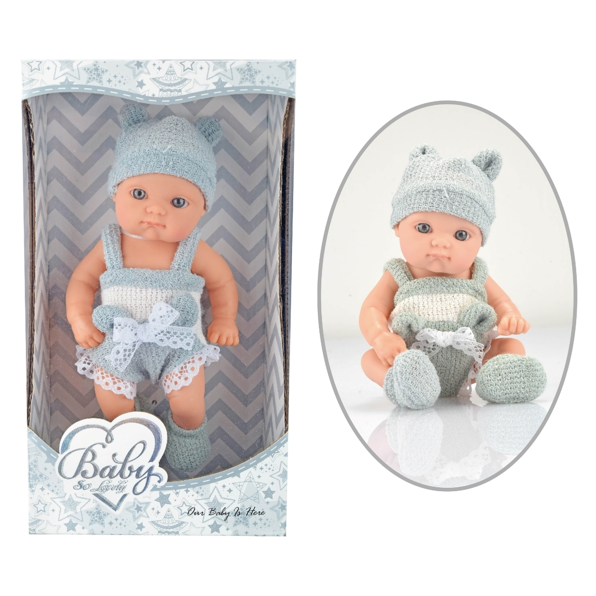 Bebe' 20cm Azzurro - Corpo Rigido