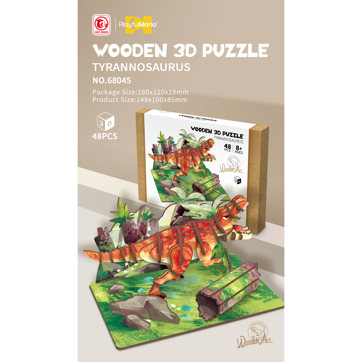 Puzzle Legno 3D - Trex