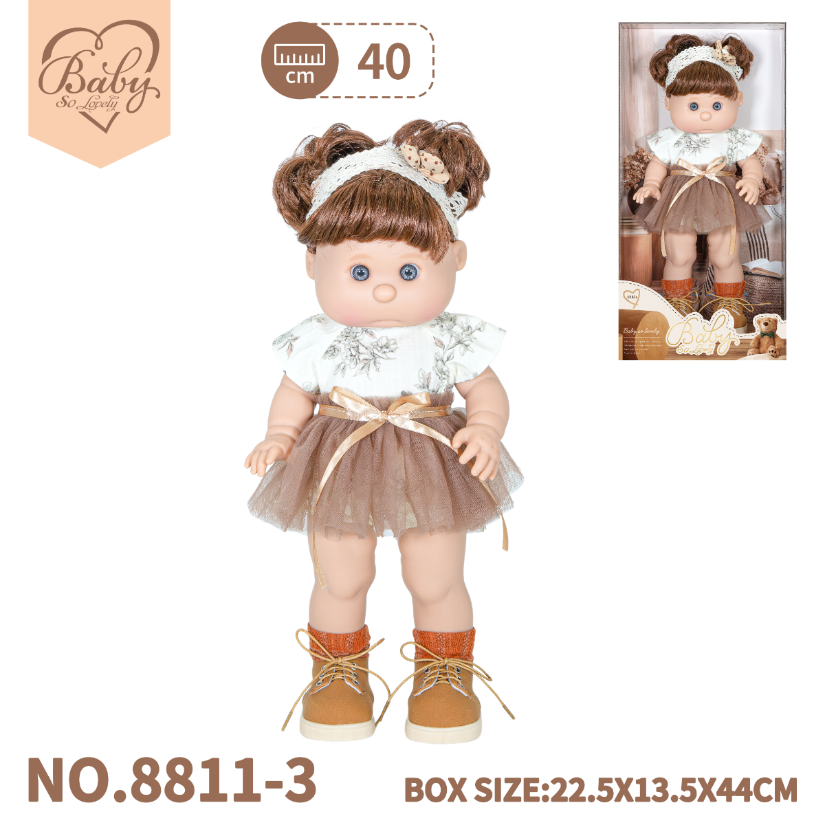 Bambola 38cm - Gonna Beige