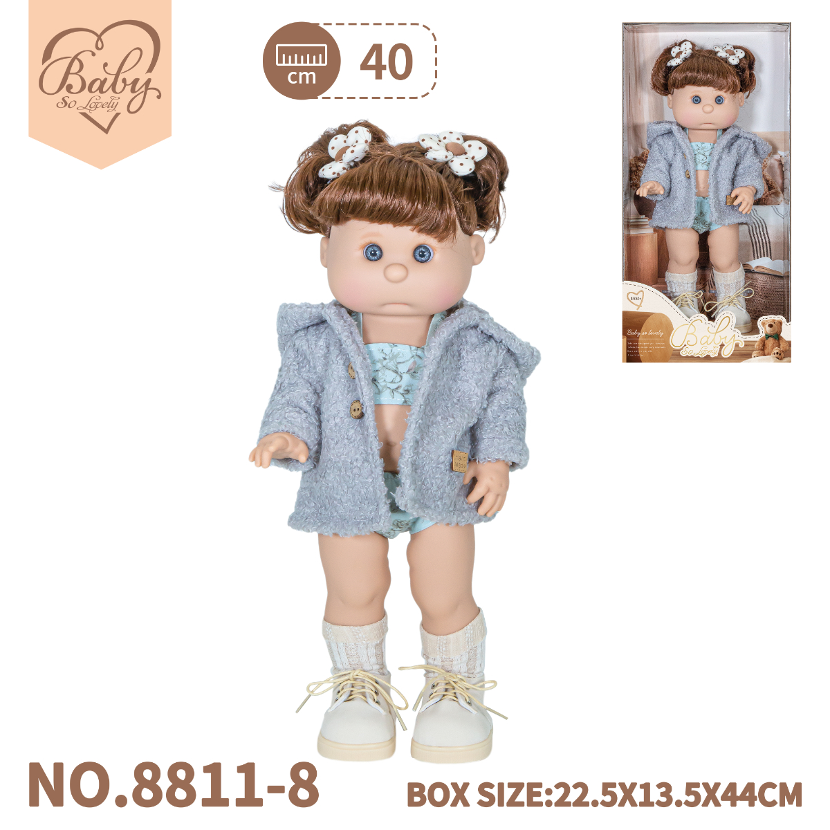 Bambola 38cm - Giacca Azzurra