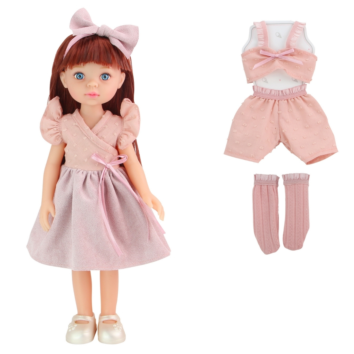 Bambola 33Cm - Abito Rosa + Shorts Ballo