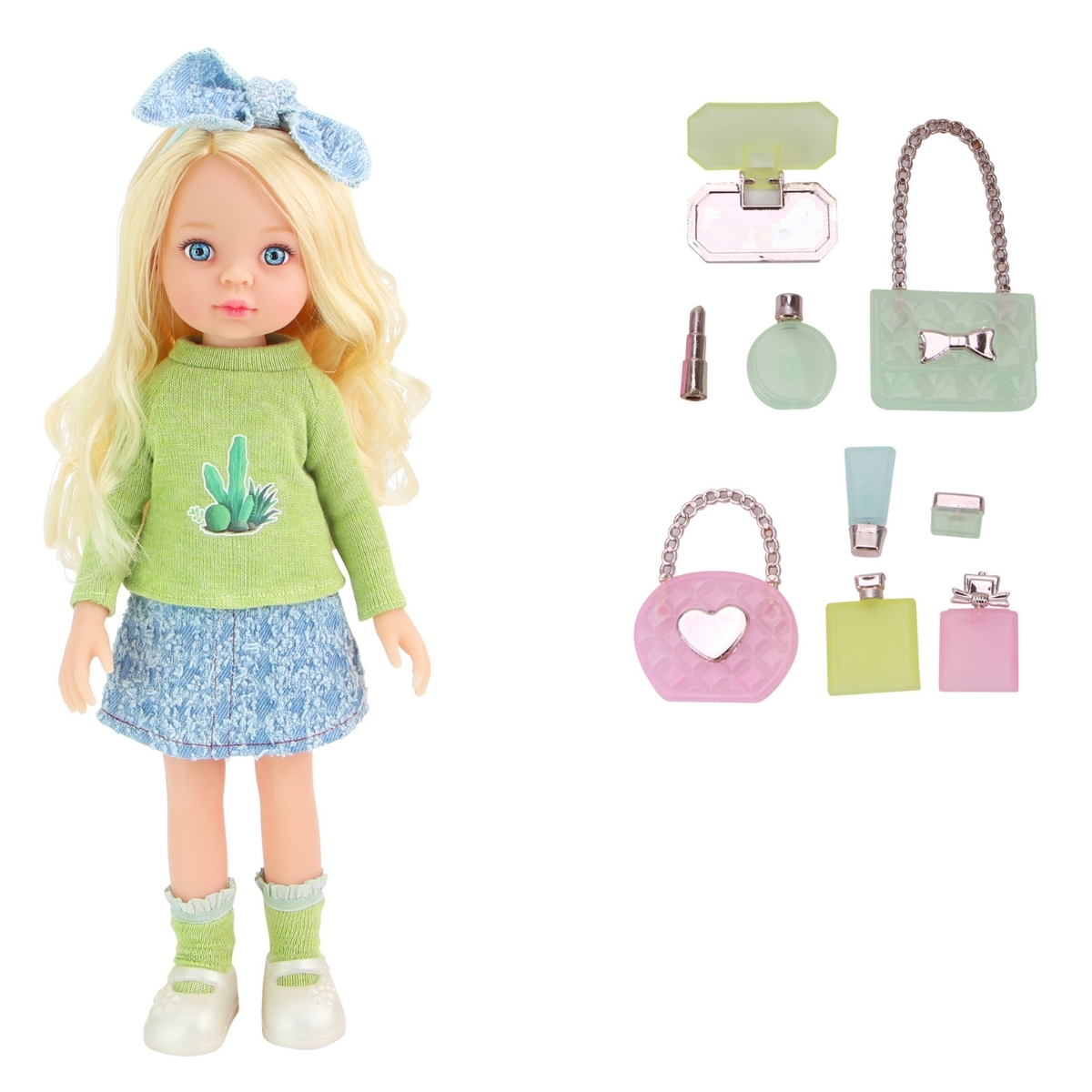 Bambola 33Cm - Gonna Azzurra + Accessori