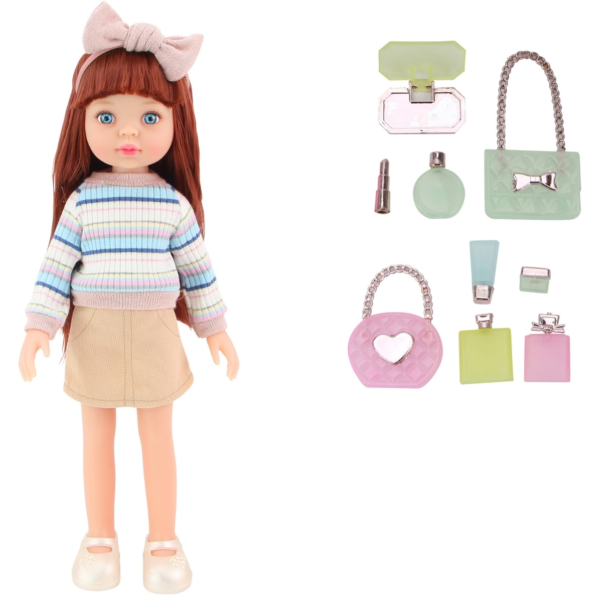 Bambola 33Cm - Gonna Beige + Accessori