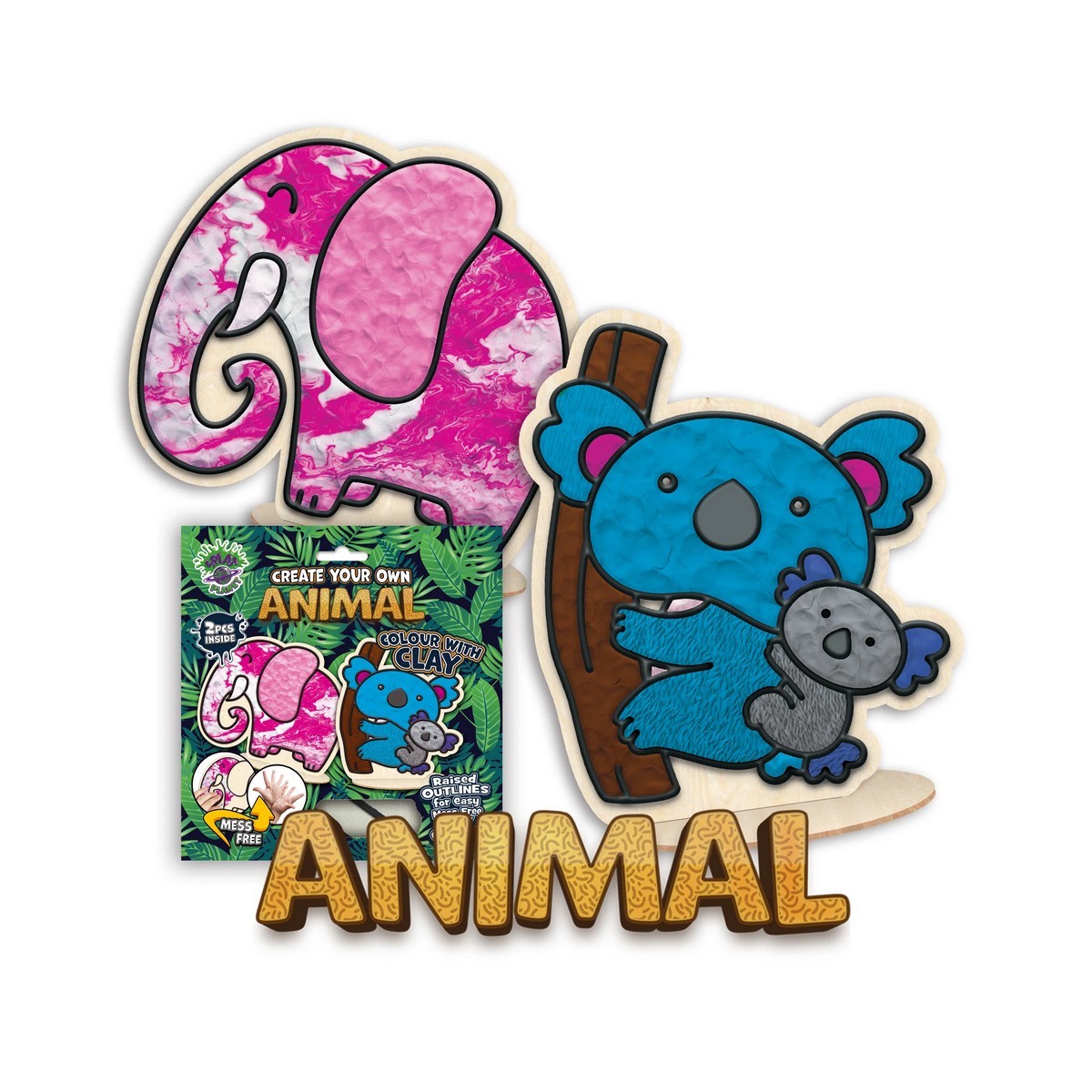 Kit Creativo con Argilla Colorata 3D - Animali