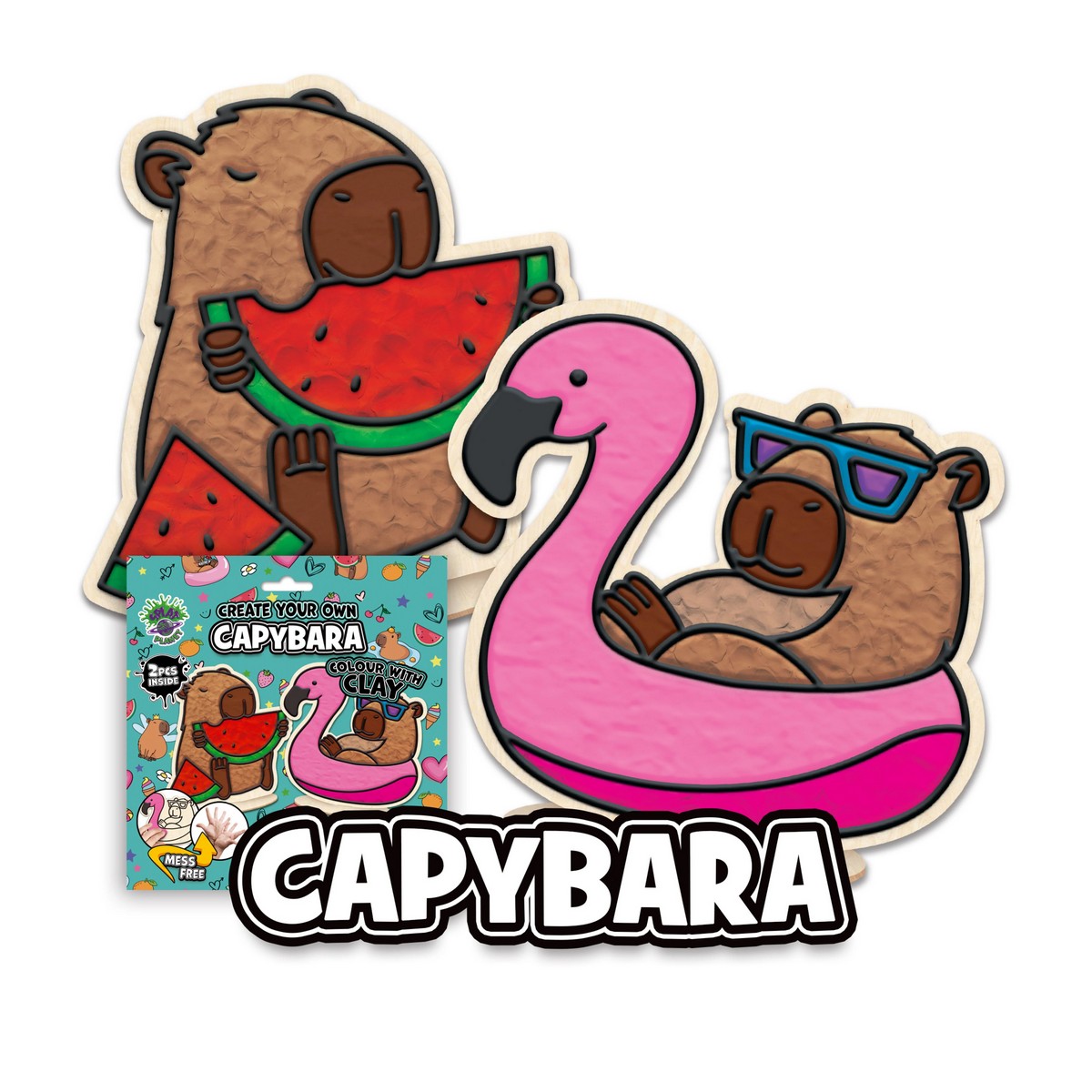 Kit Creativo con Argilla Colorata 3D - Capibara