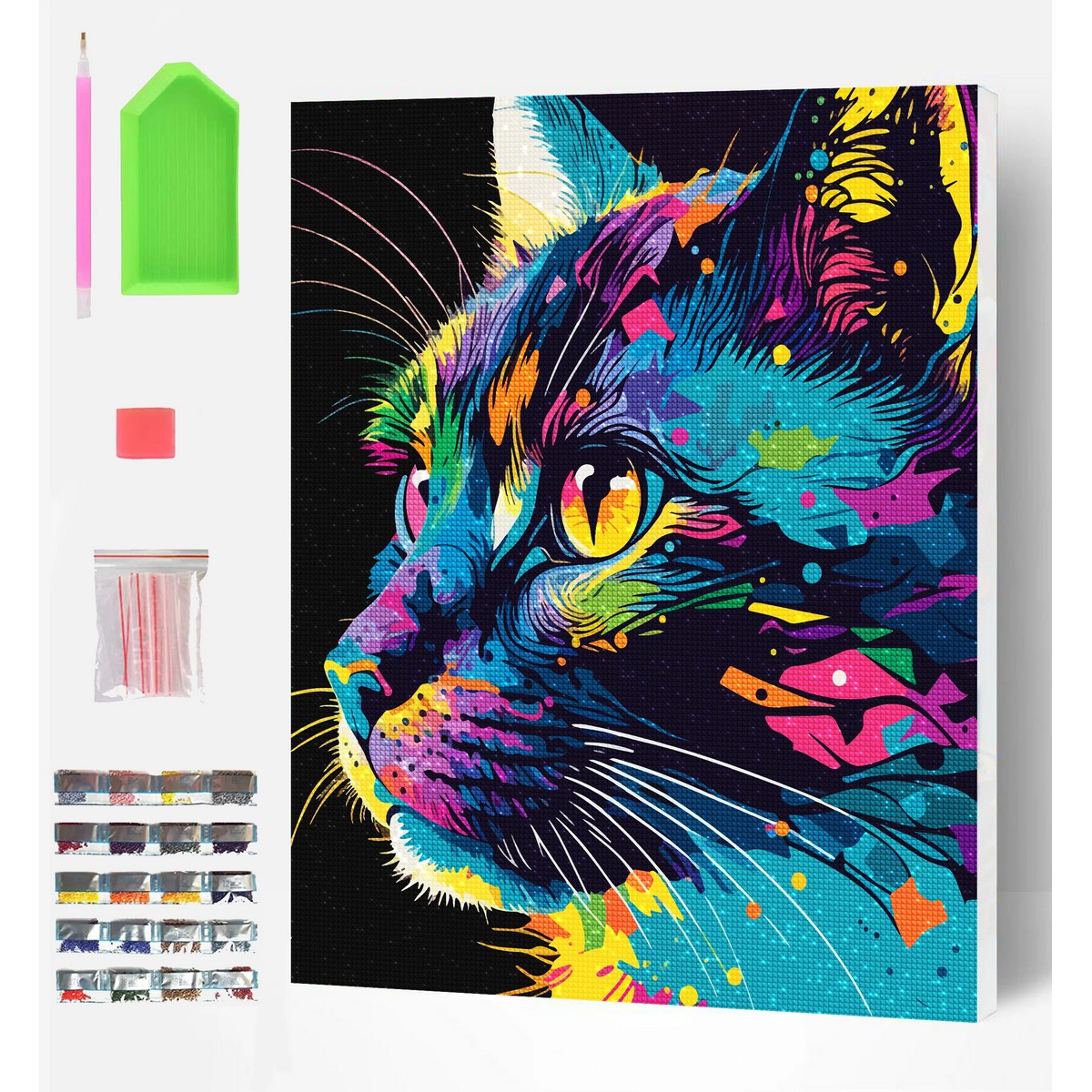 Dipingi con Diamanti - Gatto Luminoso