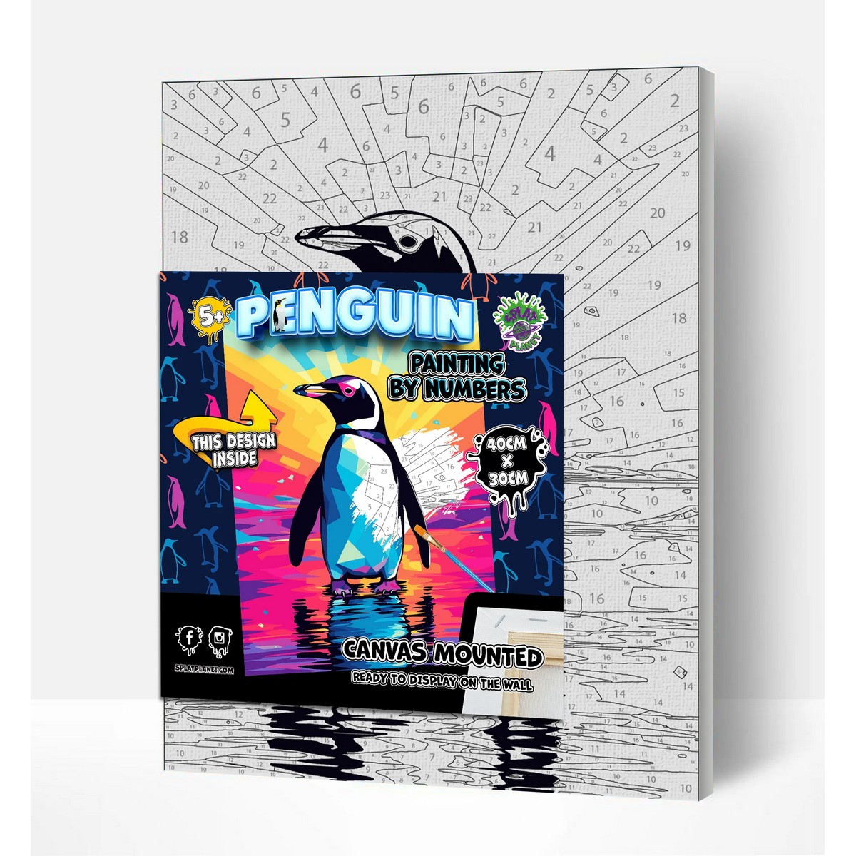 Dipingi con i Numeri - Pinguino