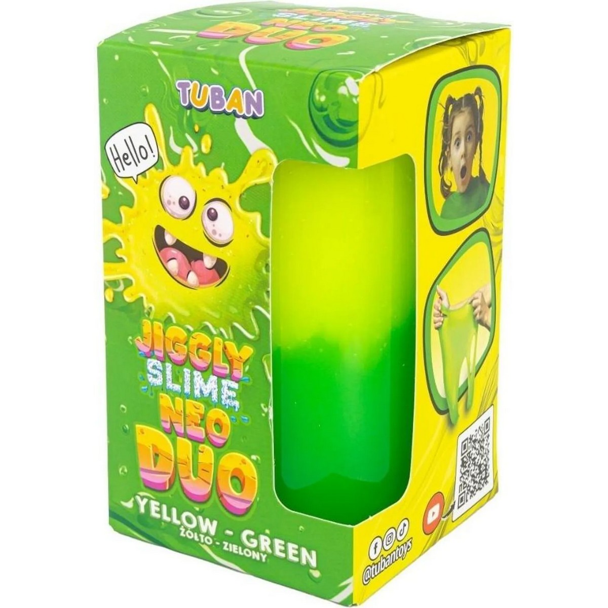 Slime Jiggly Neo Duo - Verde/giallo