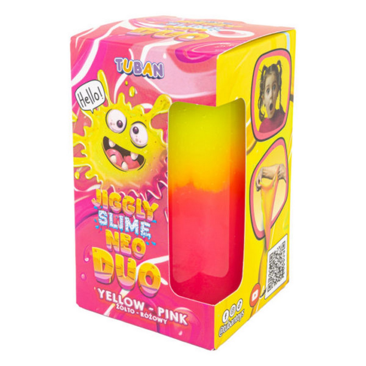 Slime Jiggly Neo Duo - Rosa/Giallo