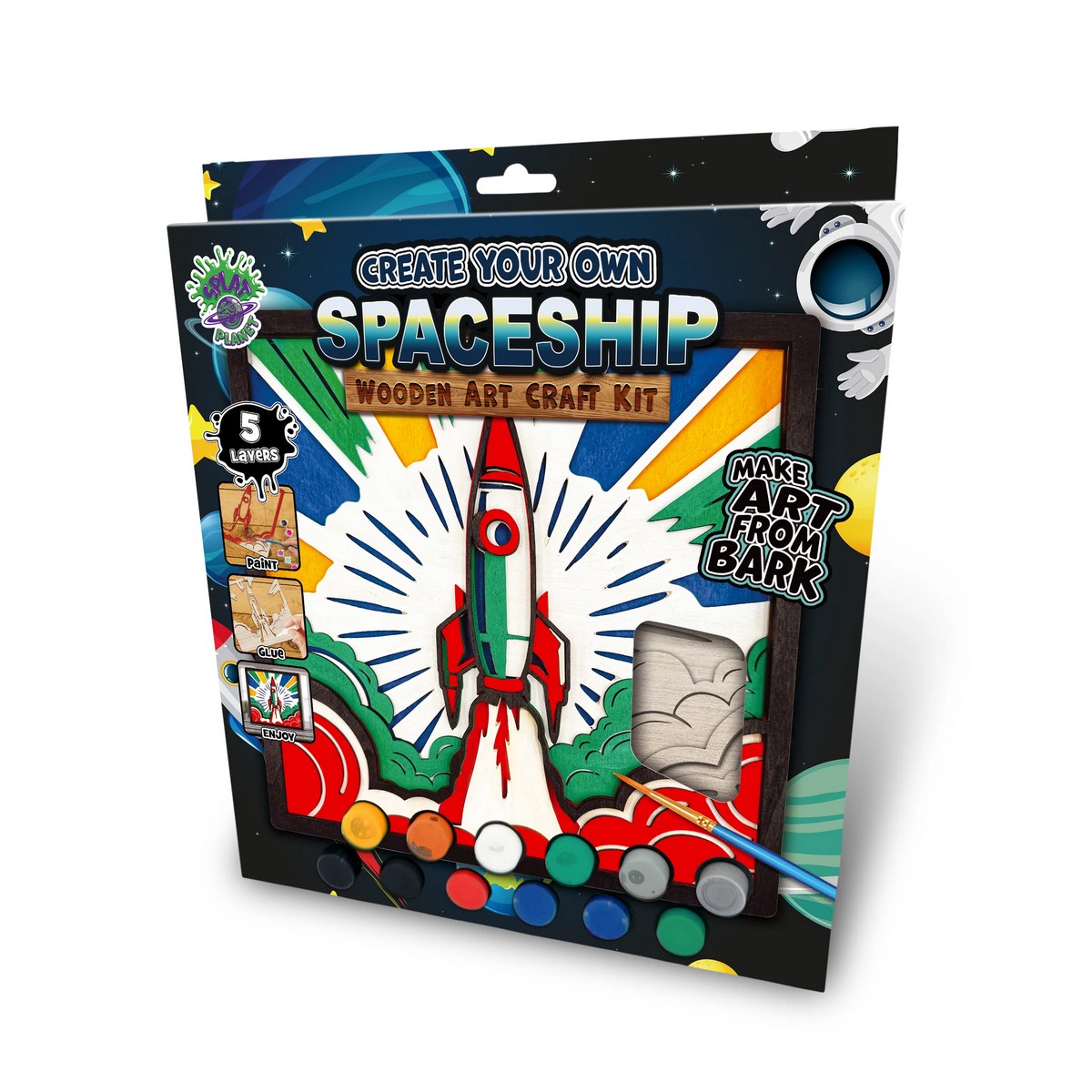 Kit Creativo in Legno 3D - Navicella Spazio