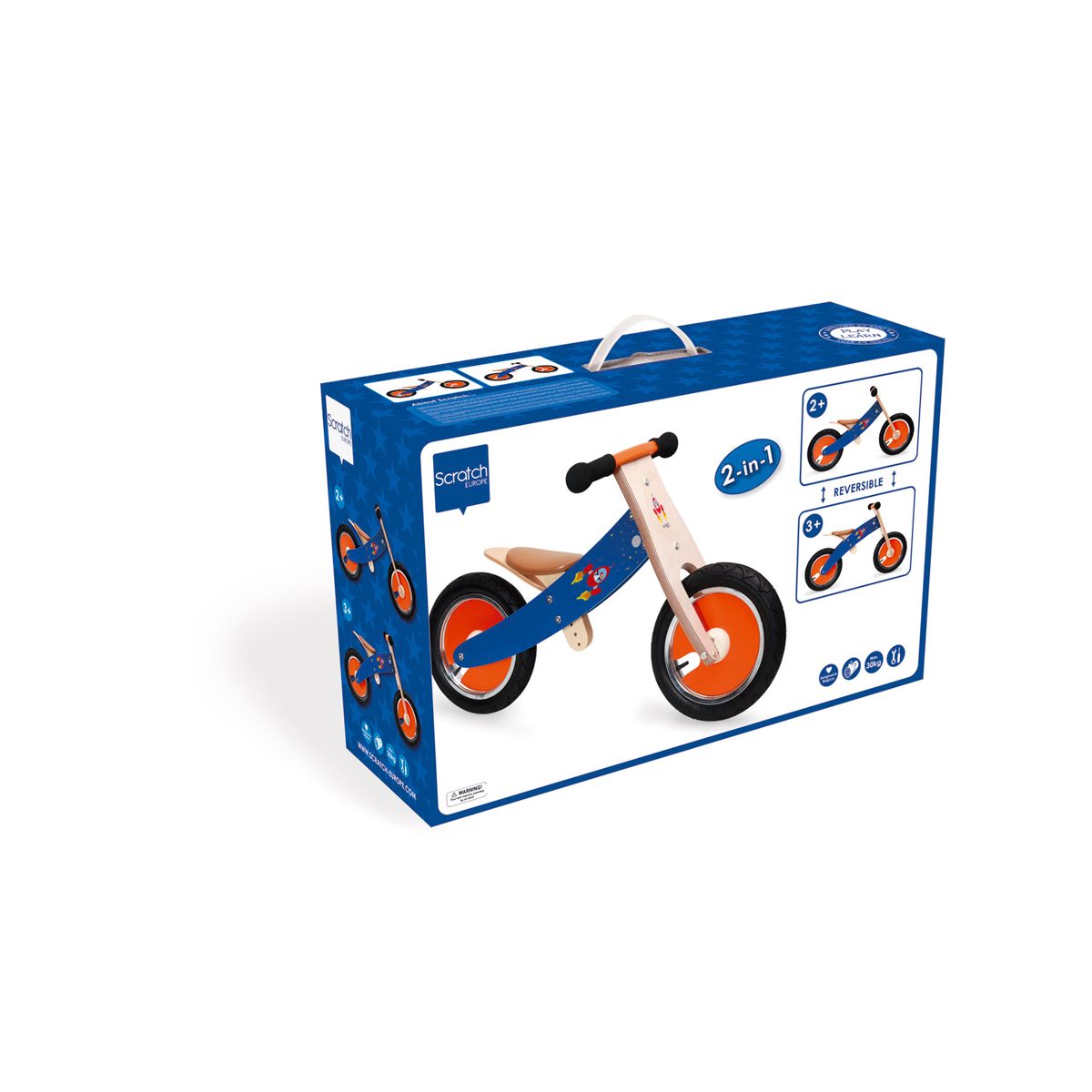 Bicicletta in legno senza pedali