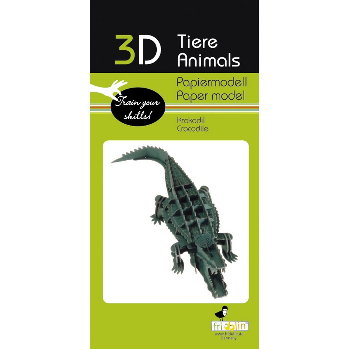 Coccodrillo - Modello di carta 3D